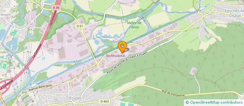 localisation de l'entreprise PIERRES A FEU  ETUPES