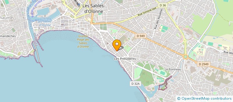 localisation de l'entreprise PIERRES BLANCHES à LES SABLES-D'OLONNE