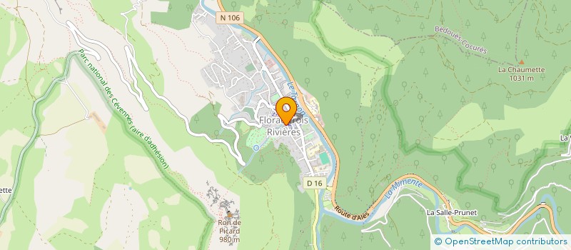 localisation de l'entreprise PIERRES COMMUNES  FLORAC TROIS RIVIERES