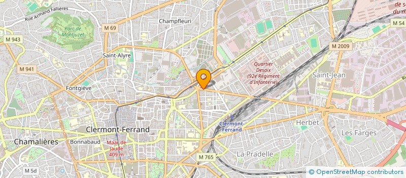localisation de l'entreprise PIERRES ET FINITIONS à CLERMONT-FERRAND