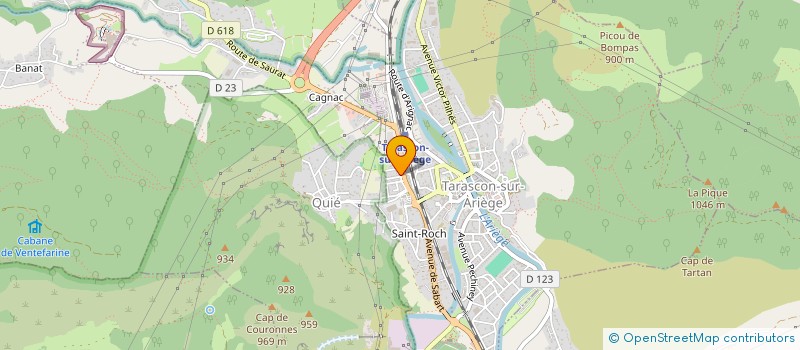 localisation de l'entreprise PIERRES ET JARDINS à TARASCON-SUR-ARIEGE