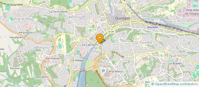 localisation de l'entreprise PIERRES ET PAREMENTS à QUIMPER