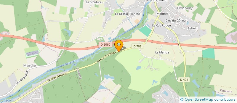 localisation de l'entreprise PIERRES ET PATRIMOINE DU CENTRE à DONNERY