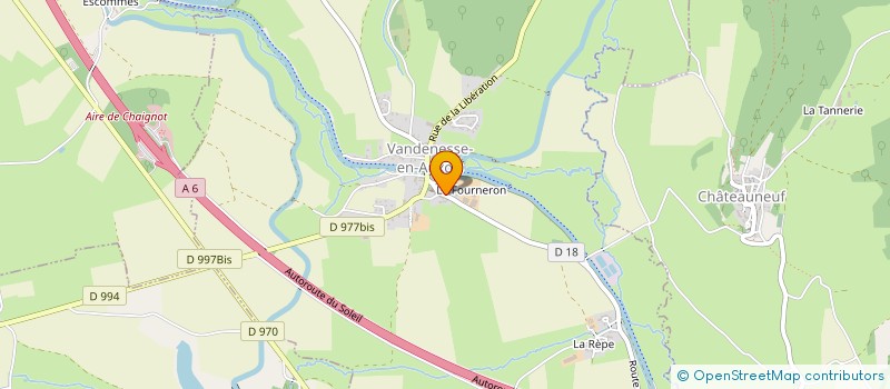 localisation de l'entreprise PIERRES VIVANTES THEATRE BOURGOGNE  CHATEAUNEUF