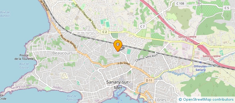 localisation de l'entreprise PIERRET 1 à SANARY-SUR-MER