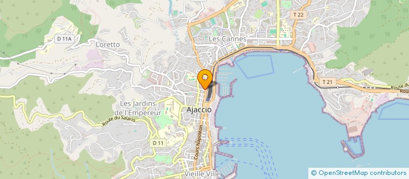 localisation de l'entreprise PIERREVALE à AJACCIO