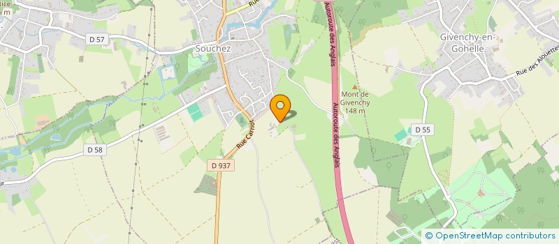 localisation de l'entreprise PIERVAL  SOUCHEZ