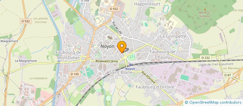localisation de l'entreprise PIETERS à NOYON