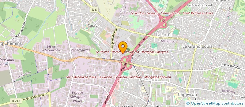 localisation de l'entreprise PIETRALBA  EYSINES