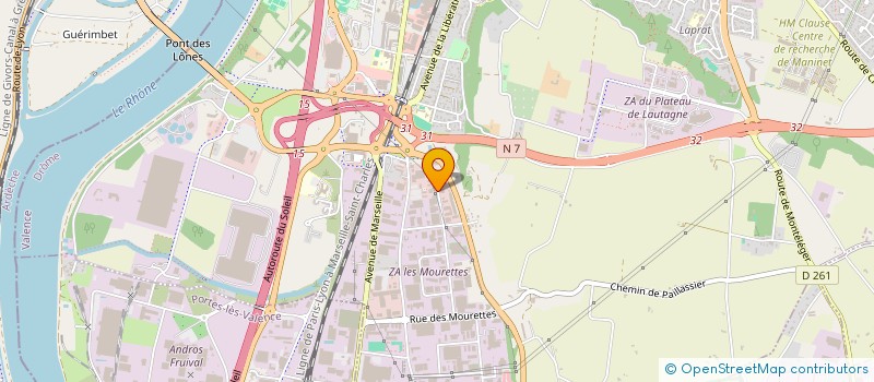 localisation de l'entreprise PIETRI POIDS LOURDS à VALENCE