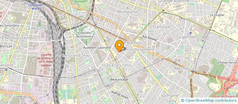 localisation de l'entreprise PIEZOCONCEPT à BRON