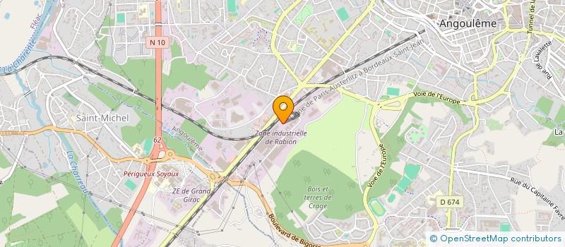 localisation de l'entreprise PIF  ANGOULEME