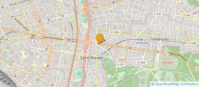 localisation de l'entreprise PIF INVEST à VINCENNES