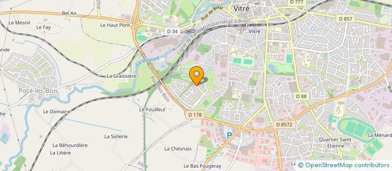 localisation de l'entreprise PIFFLAD  VITRE