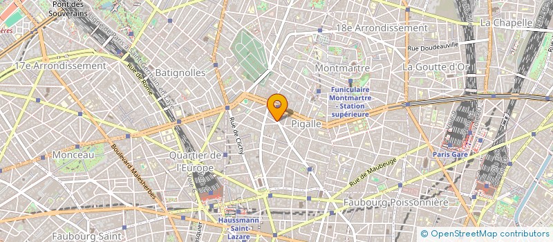 localisation de l'entreprise PIGALLE RESTAURATION  PARIS