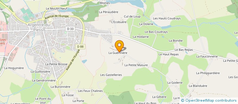 localisation de l'entreprise PIGEON ET COMPAGNIE à ARGENTRE-DU-PLESSIS