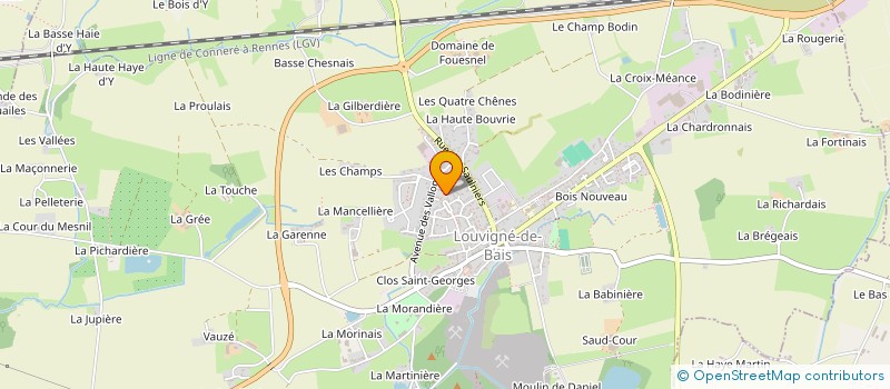 localisation de l'entreprise PIGEON TERRASSEMENT & ENVIRONNEMENT  LOUVIGNE-DE-BAIS