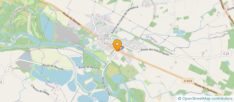 localisation de l'entreprise PIGNOLY  CAZERES-SUR-L'ADOUR