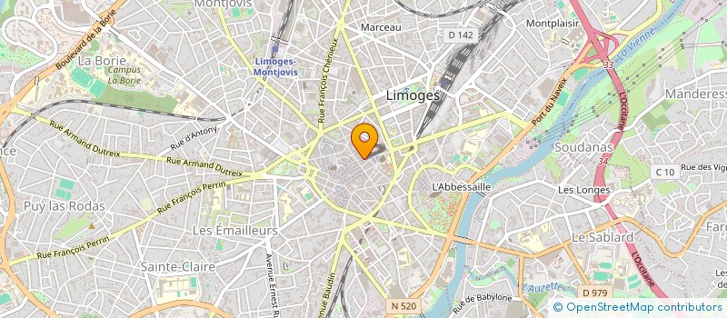 localisation de l'entreprise PIGNON SUR RUE 87 à LIMOGES