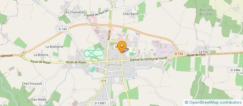 localisation de l'entreprise PIGOTI  GEMOZAC