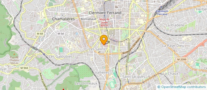 localisation de l'entreprise PILAB.  CLERMONT-FERRAND