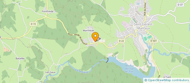 localisation de l'entreprise PILAT E-MOTION  SAINT-GENEST-MALIFAUX