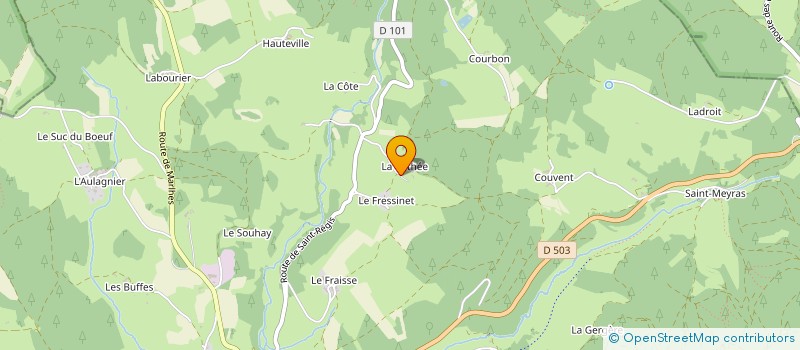 localisation de l'entreprise PILAT RH  RIOTORD