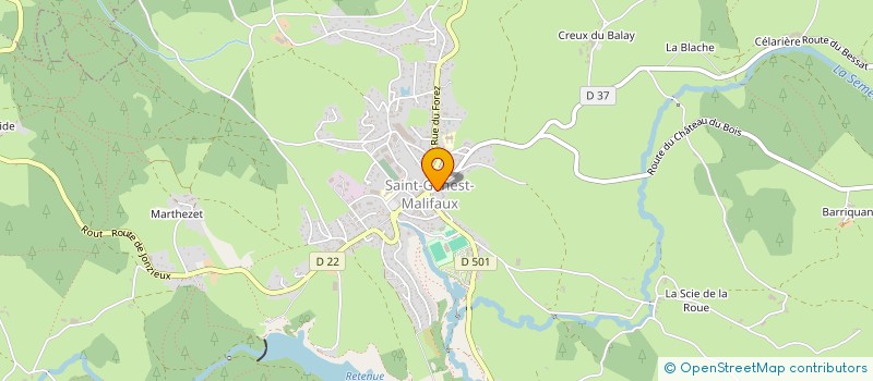 localisation de l'entreprise PILAT SERVICES  SAINT-GENEST-MALIFAUX