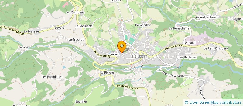 localisation de l'entreprise PILAT TEXTILES à PELUSSIN