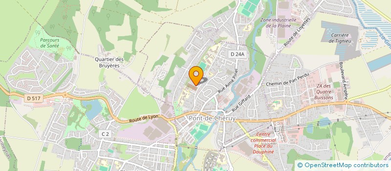 localisation de l'entreprise PILATE  PONT-DE-CHERUY