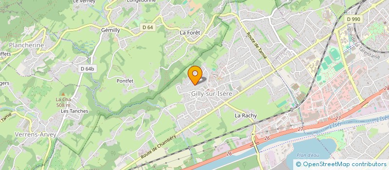 localisation de l'entreprise PILFER CADIERE  GILLY-SUR-ISERE