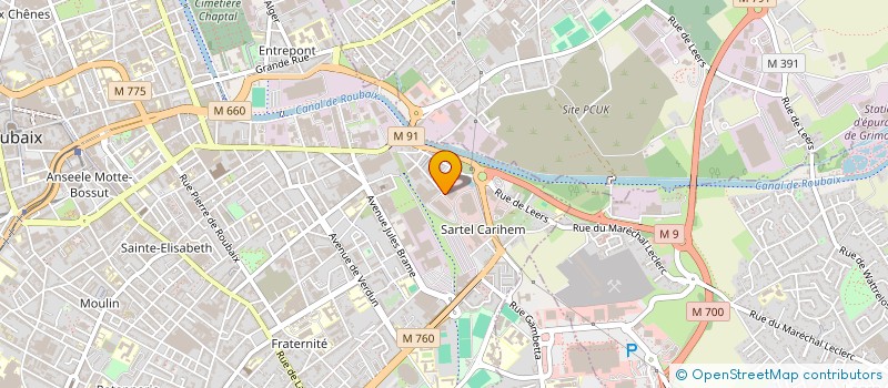 localisation de l'entreprise PILIA à ROUBAIX