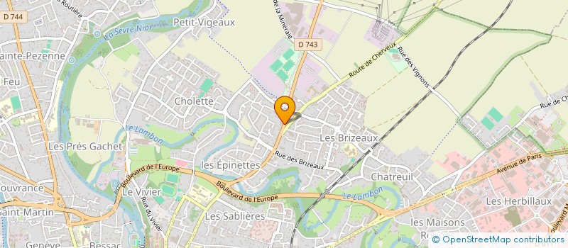 localisation de l'entreprise PILLET PAYSAGES  NIORT