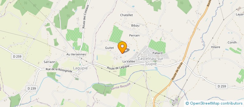 localisation de l'entreprise PILLON ZUCCOLOTTO  CASTELNAU-SUR-GUPIE