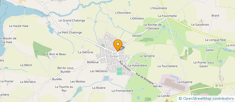 localisation de l'entreprise PILLOT EURL  ERBREE