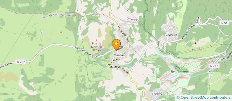 localisation de l'entreprise PILOTE RACING  SAINT-GENES-CHAMPANELLE