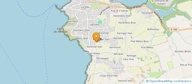 localisation de l'entreprise PIMACA  LE CONQUET