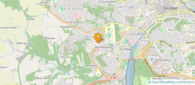 localisation de l'entreprise PIMMS DE QUIMPER CORNOUAILLE à QUIMPER