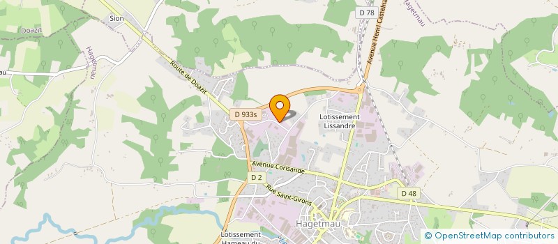 localisation de l'entreprise PIN DE GLACE  HAGETMAU