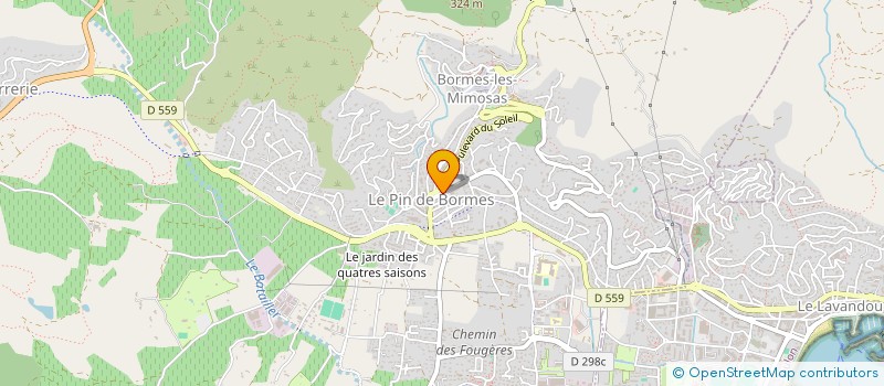 localisation de l'entreprise PIN - PLAGE - SANTE  BORMES-LES-MIMOSAS