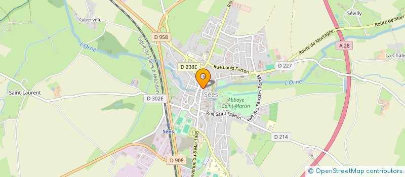 localisation de l'entreprise PIN'S 61 à SEES