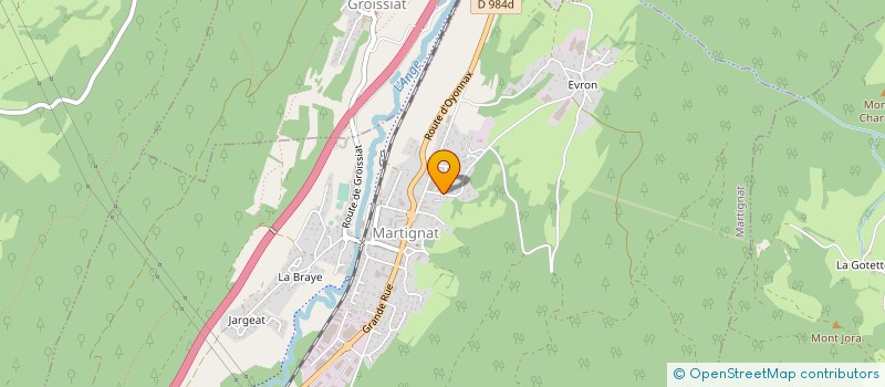 localisation de l'entreprise PINARD EMBALLAGES  MARTIGNAT
