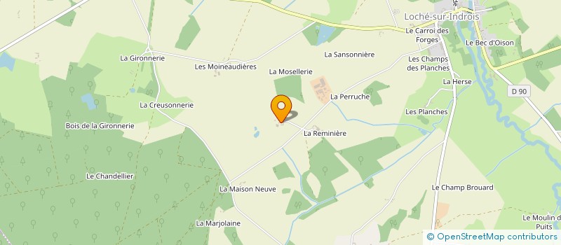 localisation de l'entreprise PINAULT BERNARD ET MARCHAIS PATRICE  LOCHE-SUR-INDROIS