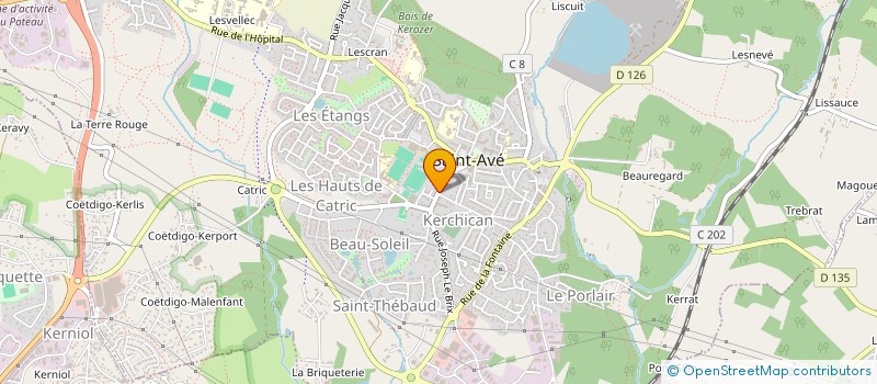 localisation de l'entreprise PINCEAUX ET COULEURS à SAINT-AVE