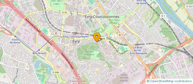 localisation de l'entreprise PINCET à EVRY-COURCOURONNES