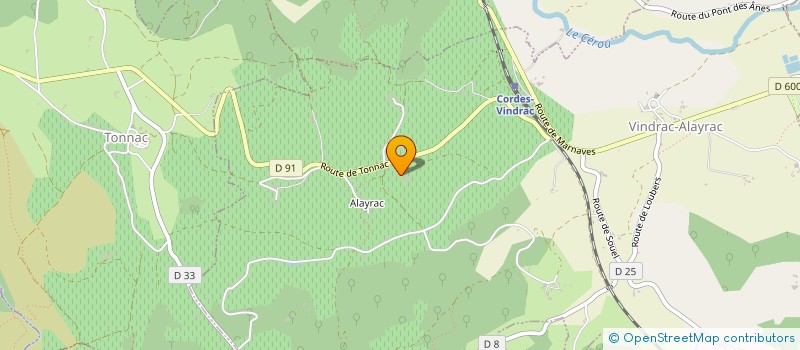 localisation de l'entreprise PINCHENARIE  VINDRAC-ALAYRAC