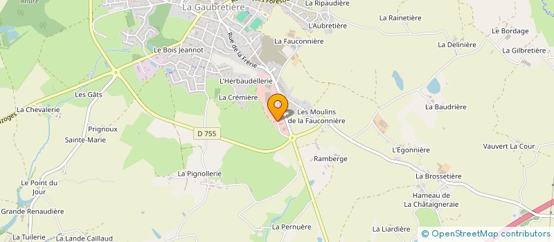 localisation de l'entreprise PINEAU à LA GAUBRETIERE