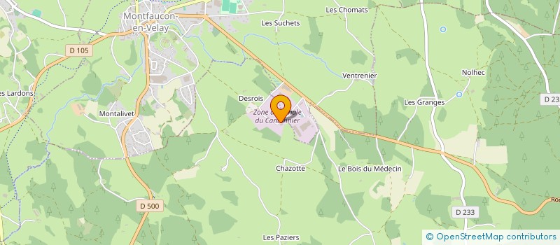 localisation de l'entreprise PINEAU SARL à SAINT-BONNET-LE-FROID