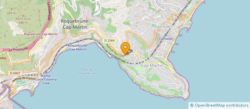 localisation de l'entreprise PINEL LINGO  ROQUEBRUNE-CAP-MARTIN
