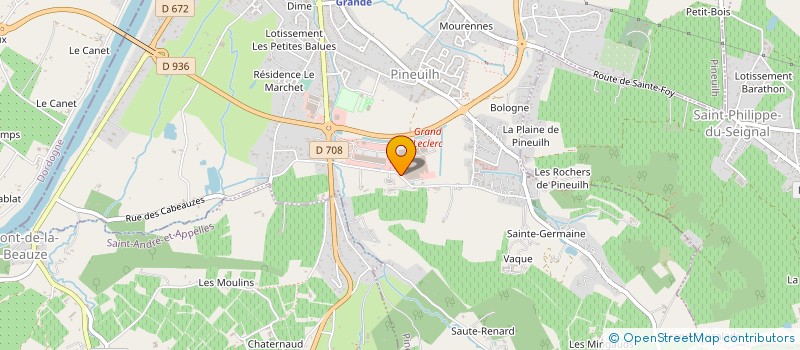 localisation de l'entreprise PINEUILH DIFFUSION à PINEUILH